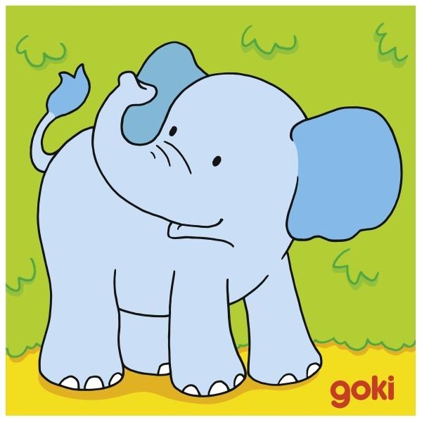 Cuburi puzzle - Animale vesele | Goki - 1 | YEO