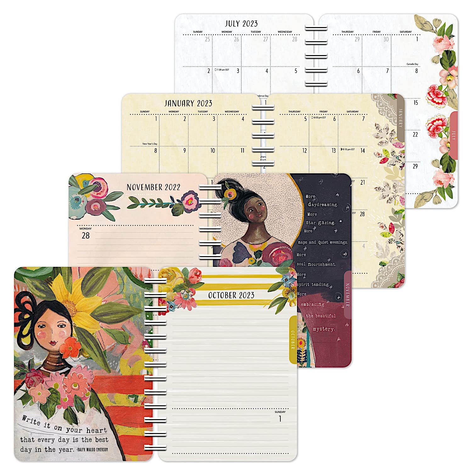 Agenda - Kelly Rae Roberts 2022-2023 Weekly Planner | Amber Lotus - 1 | YEO