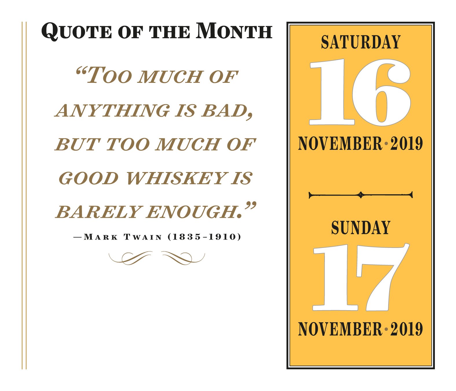 Calendar 2019 - A Year of Good Whisky | Workman Publishing