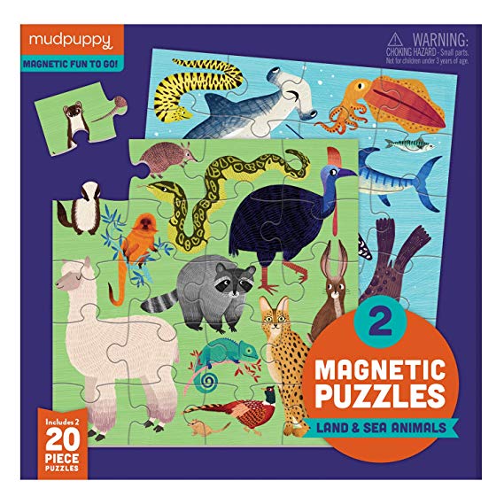 Puzzle magnetic - Land & Sea Animals | Mudpuppy