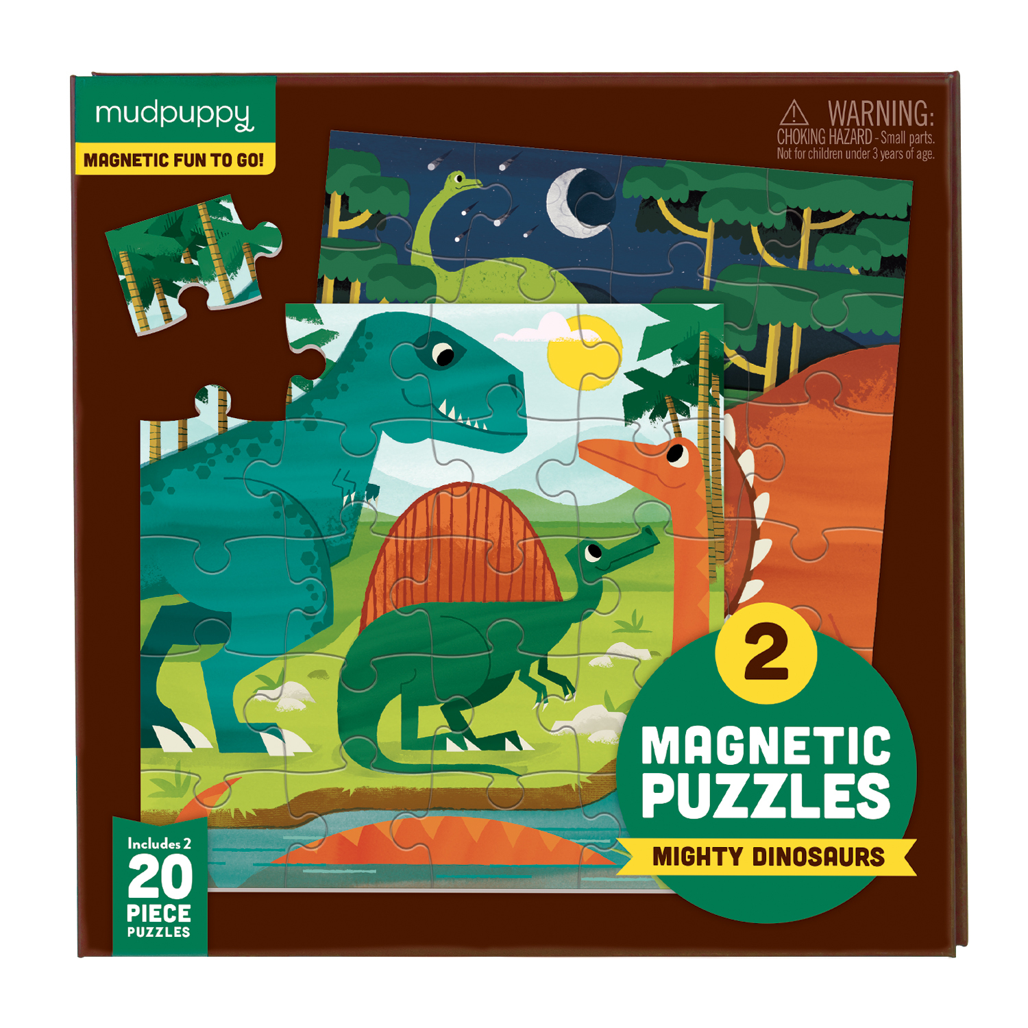 Puzzle Magnetic - Mighty Dinosaurs | Mudpuppy