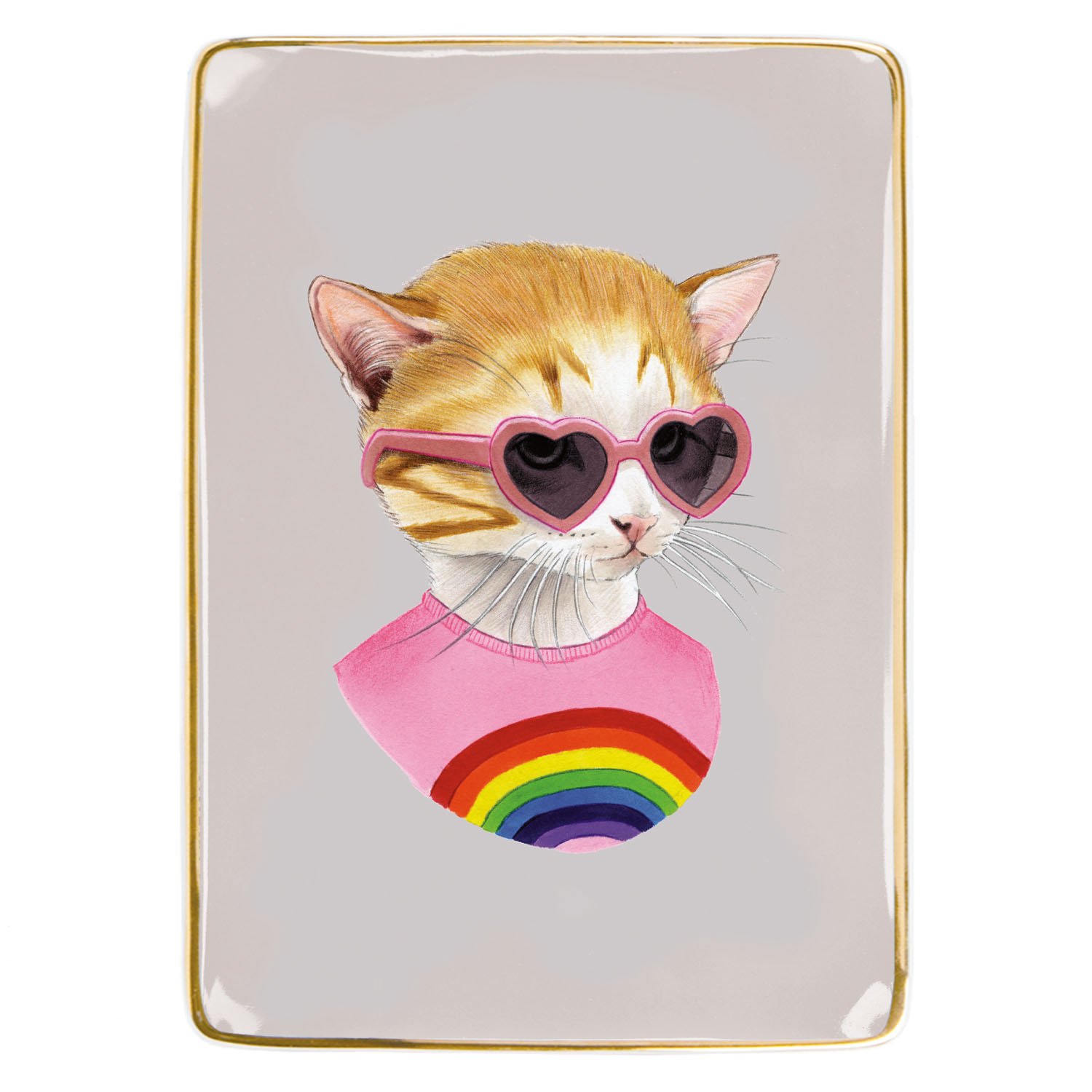 Tava decorativa-Berkley Bestiary Rainbow Kitten | Galison
