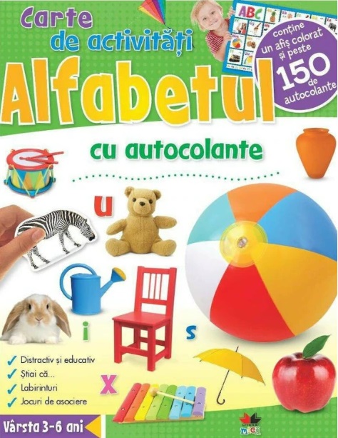 Carte de activitati - Alfabetul cu autocolante |