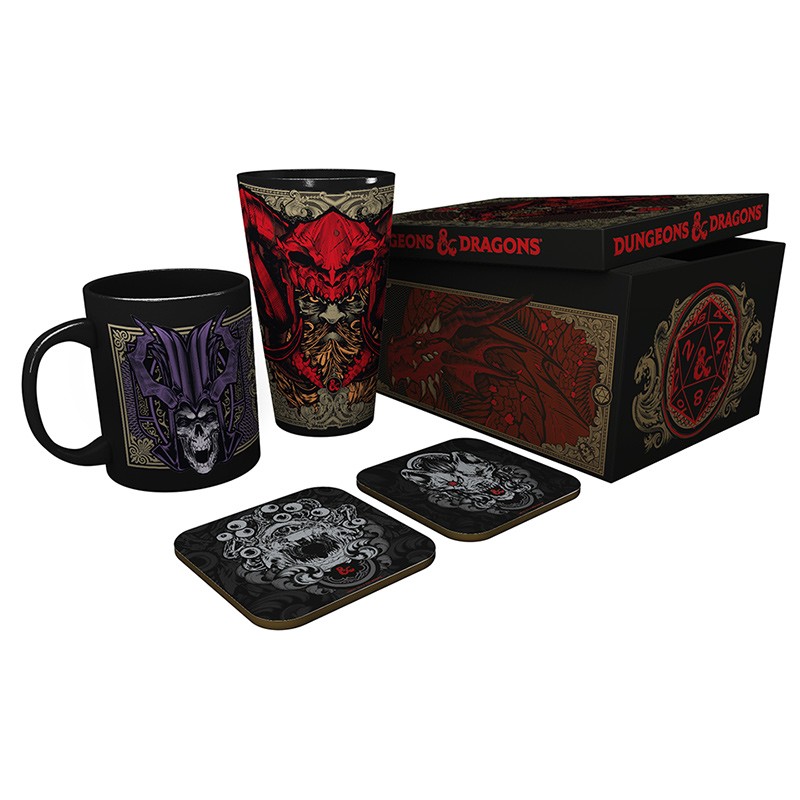 Set cana, pahar, coasters - Dungeons & Dragons - Ampersand | GB Eye