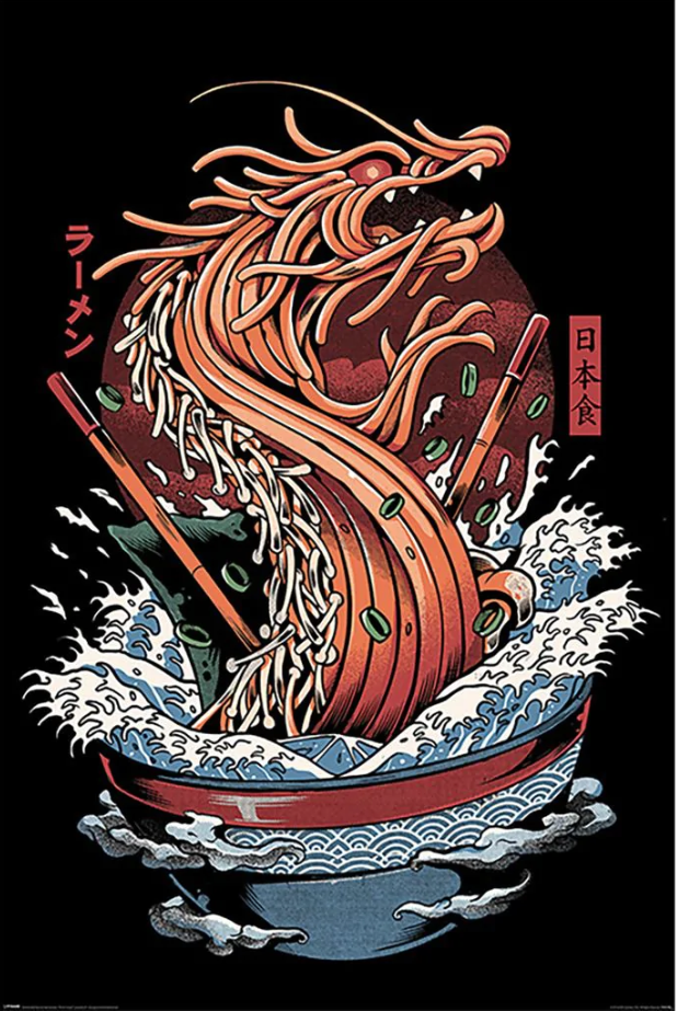 Poster - Maxi - Ilustrata - Dragon Ramen | Pyramid International