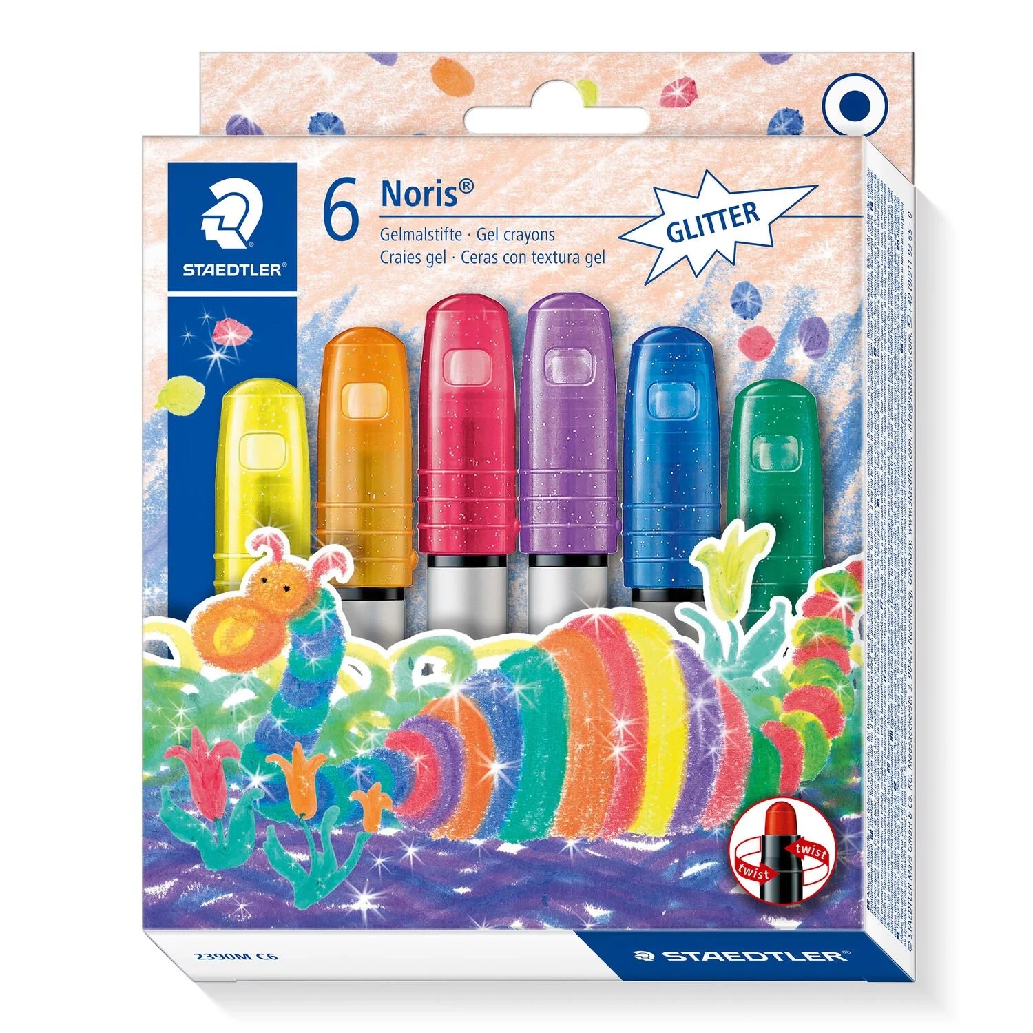 Set creioane colorate cu gel si sclipici - Noris | Staedtler - 5 | YEO