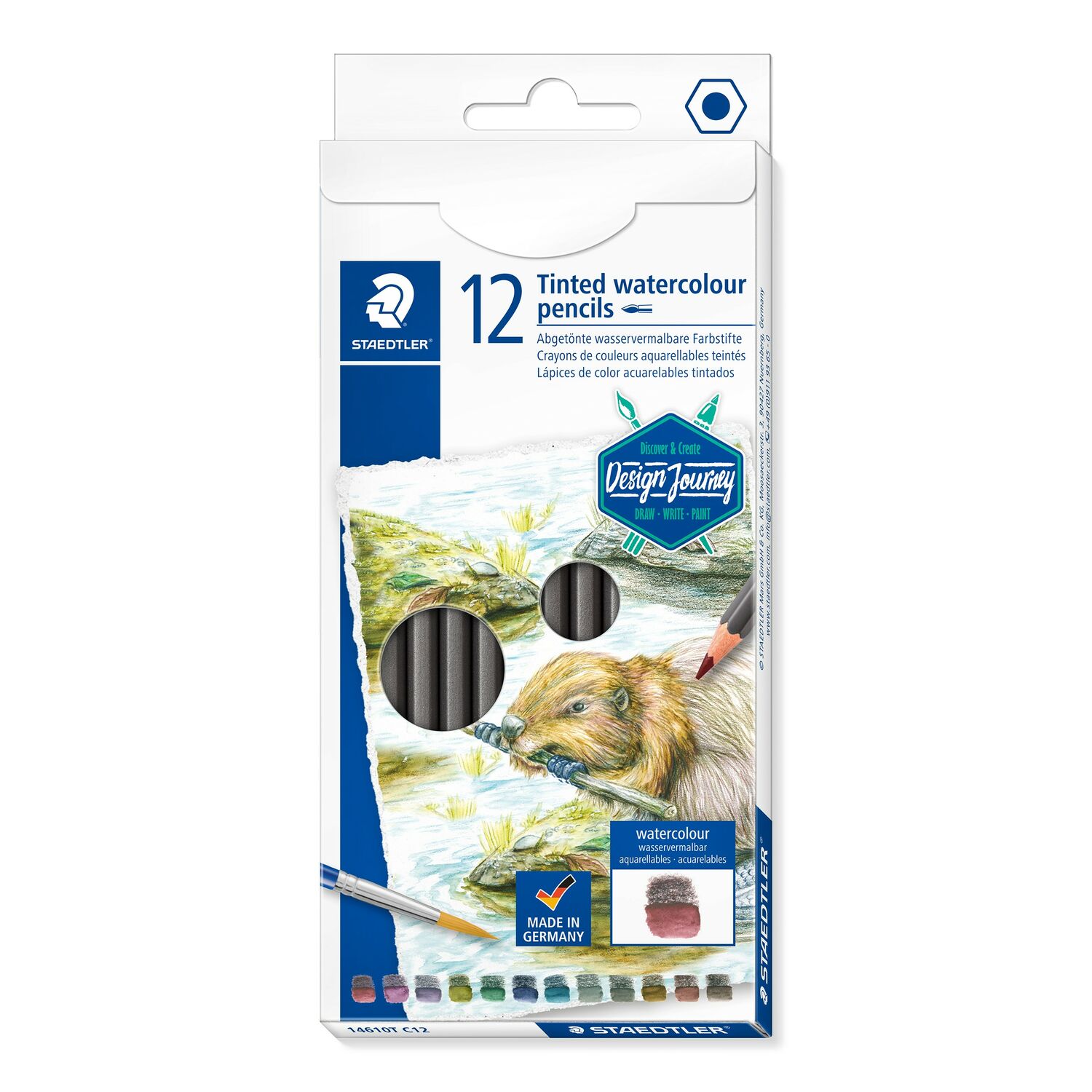 Set 12 creioane colorate - Tinted Watercolour - Design Journey | Staedtler - 3 | YEO