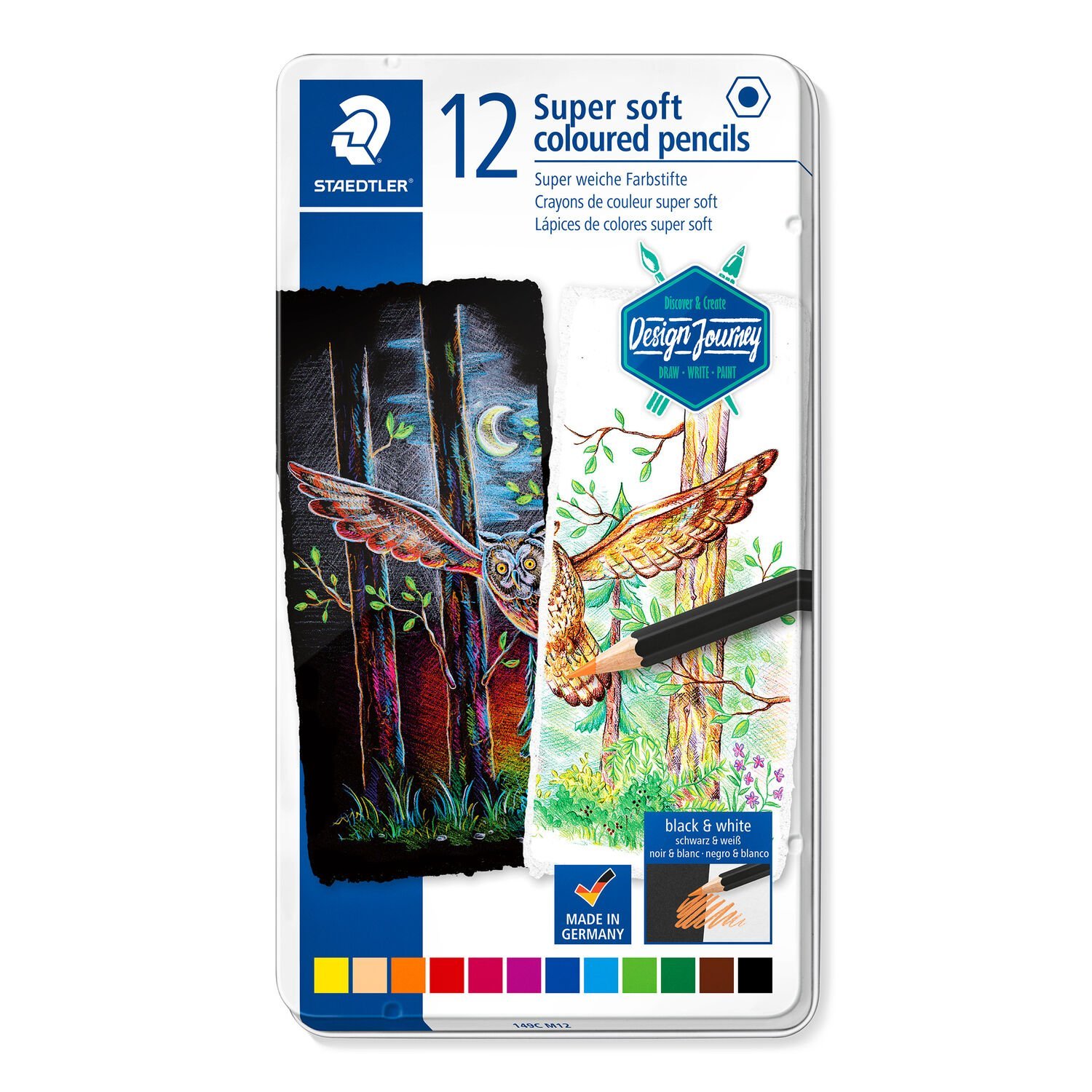 Set 12 creioane colorate - Super Soft Coloured - Design Journey | Staedtler - 4 | YEO