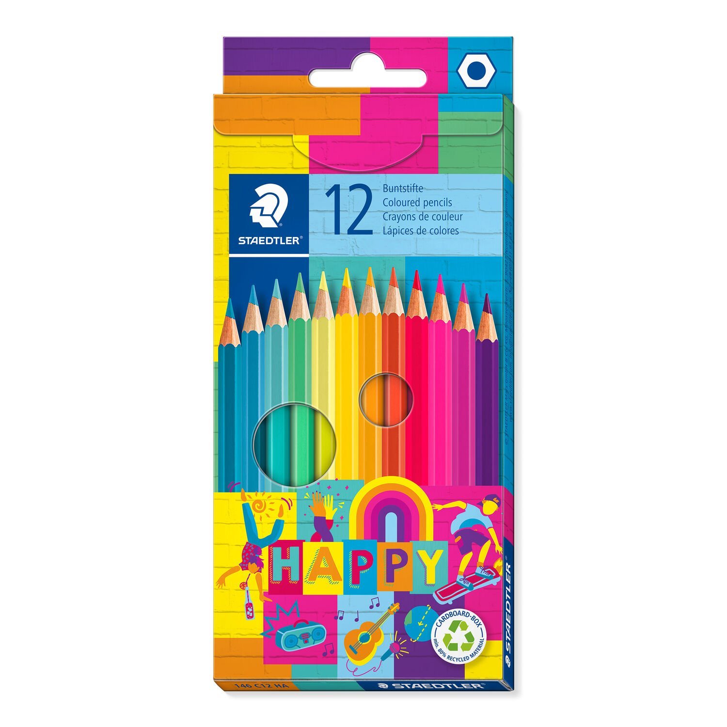 Set 12 creioane colorate - Happy Colours | Staedtler - 3 | YEO