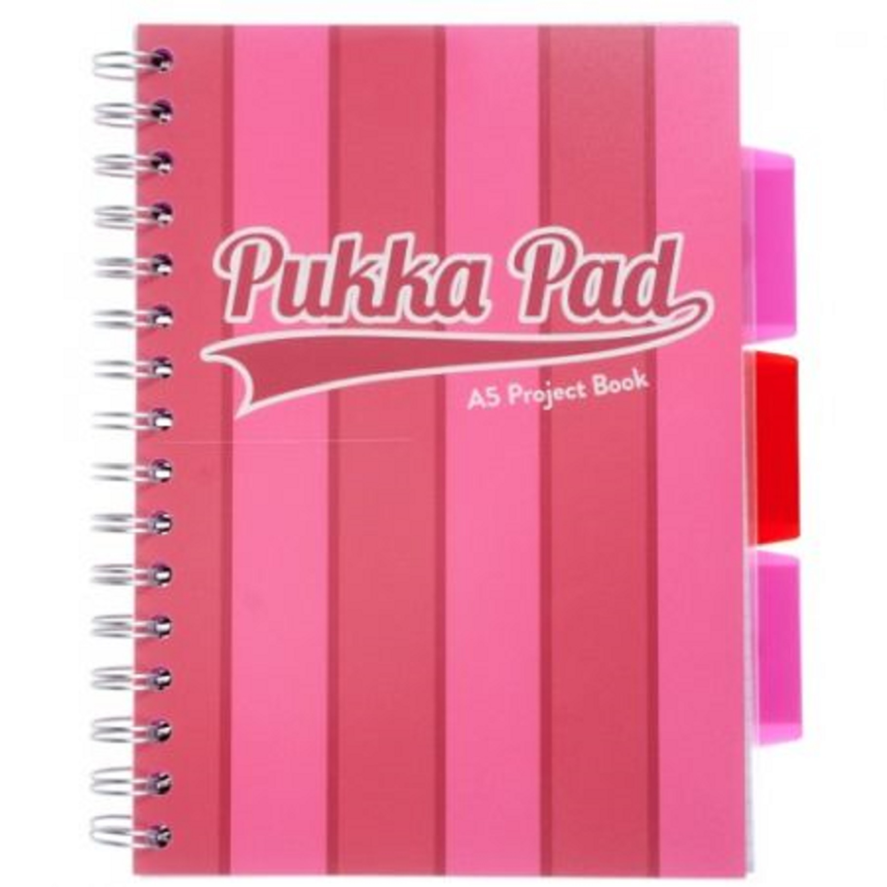 Caiet cu spirala si separatoare - Project Book - Roz | Pukka Pad