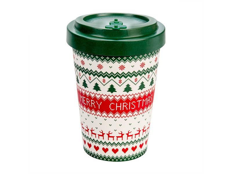 Cana de voiaj - Merry Christmas Green