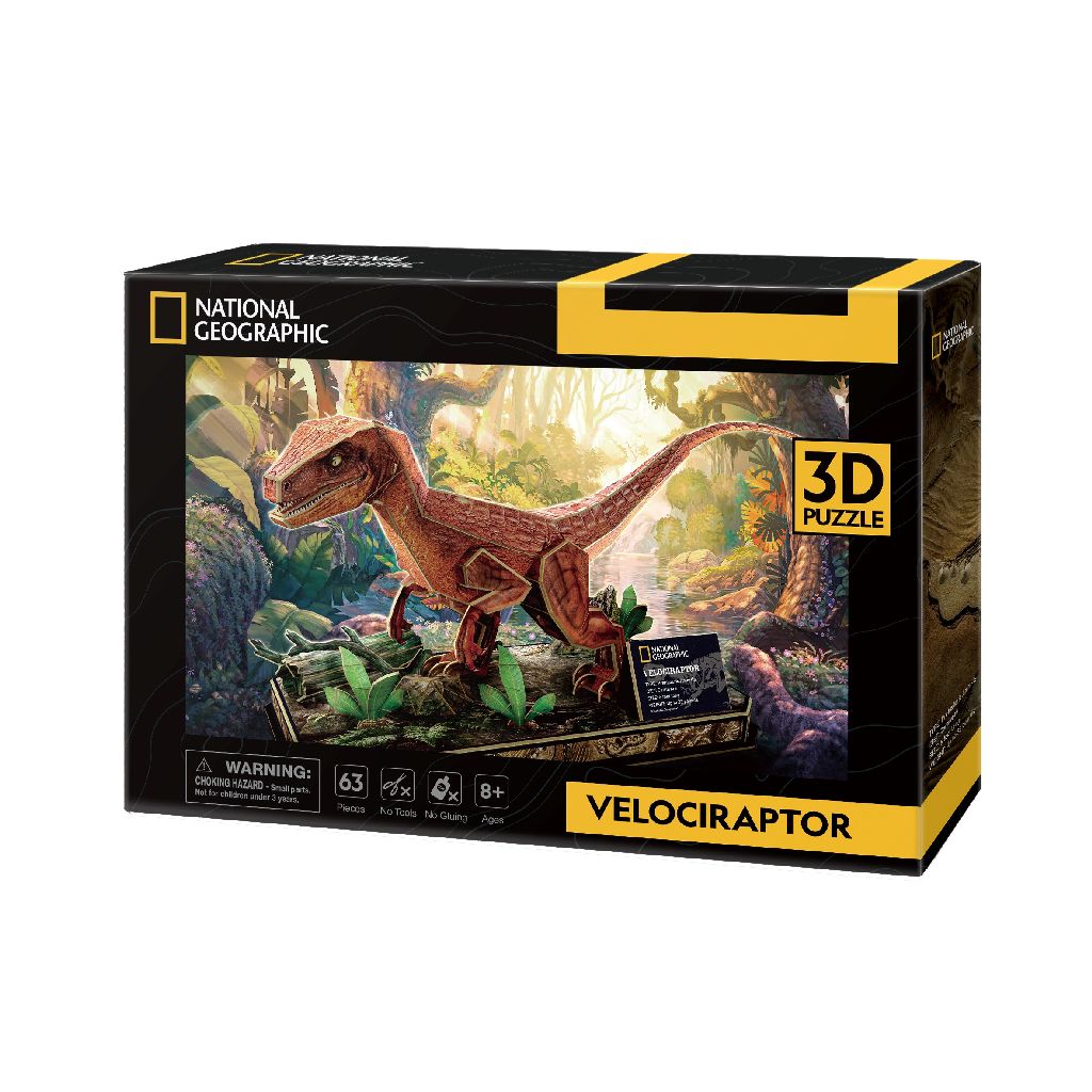 Puzzle 3D - Velociraptor | CubicFun - 1