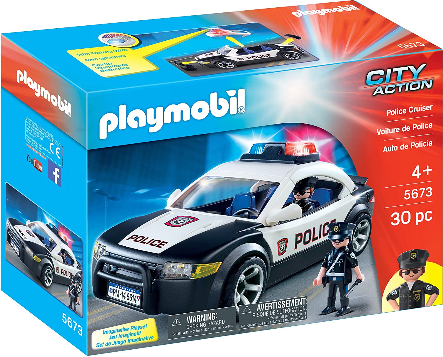 Set de joaca - City Action - Police Cruiser (5673) | Playmobil - 2 | YEO