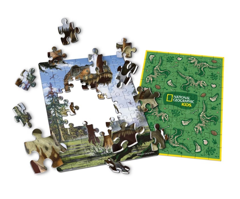Puzzle 63 piese - National Geographic Kids - Tyrannosaurus Rex | CubicFun - 1