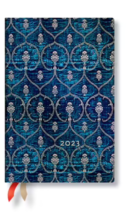 Agenda 2023 - 12-Month - Mini, Horizontal, Week-at-a-Time - Blue Velvet | Paperblanks