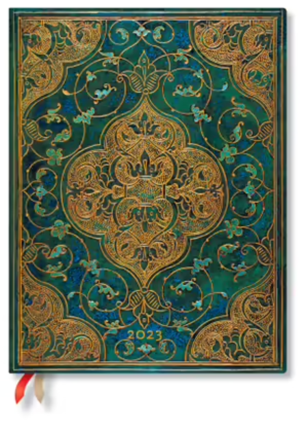 Agenda 2023 - 12-Month - Ultra, Vertical, Week-at-a-Time - Turquoise Chronicles | Paperblanks