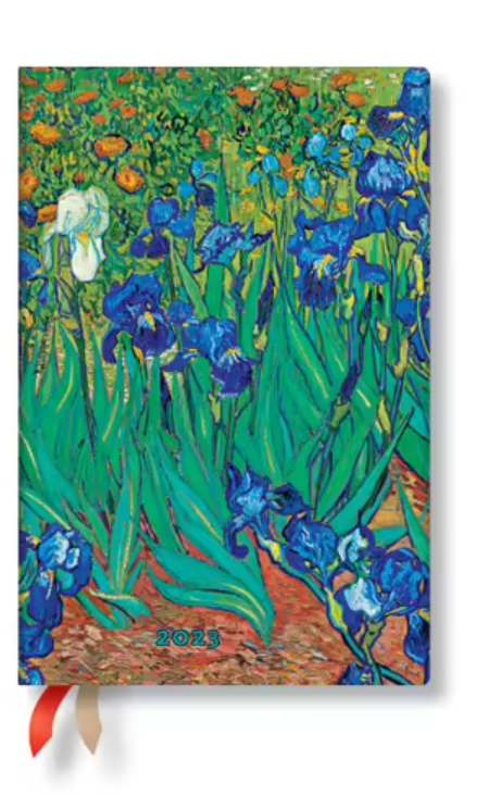 Agenda 2023 - 12-Month - Mini, Horizontal, Week-at-a-Time - Van Gogh`s Irises | Paperblanks