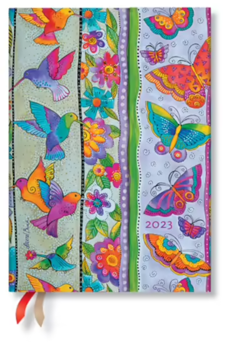 Agenda 2023 - 12-Month - Midi, Day-at-a-Time - Hummingbirds and Flutterbyes | Paperblanks