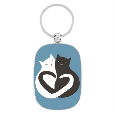 Breloc - Cles opat black & white cat | Derriere la porte