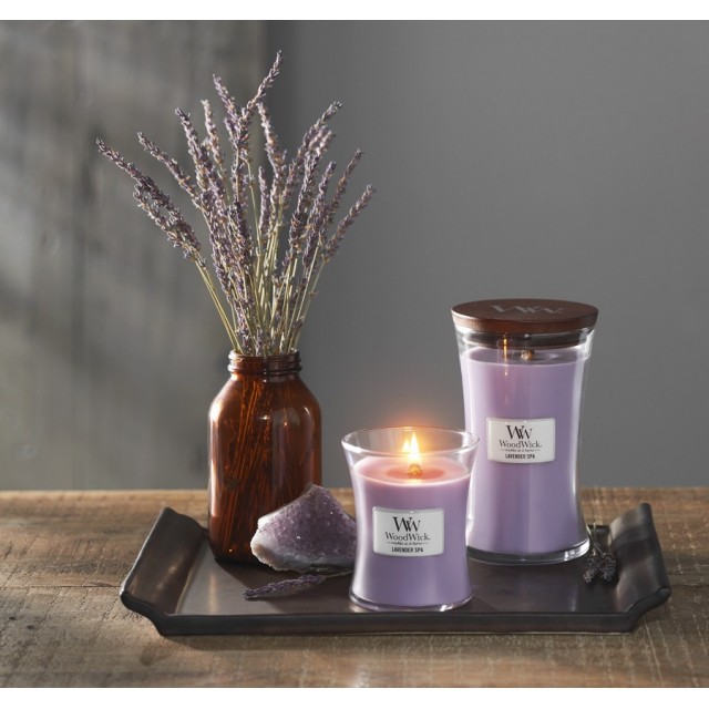 Lumanare parfumata - Medium Jar - Lavender Spa | WoodWick - 1 | YEO