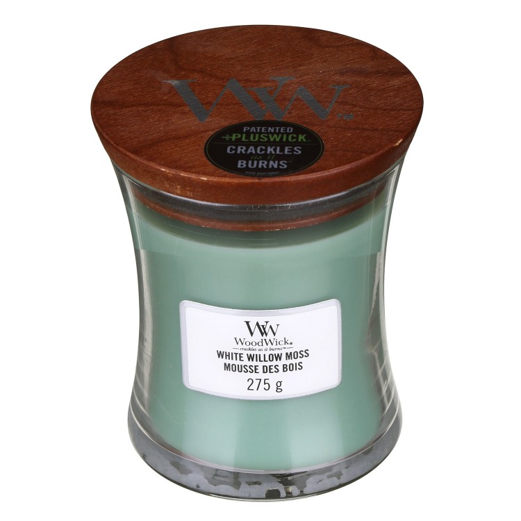 Lumanare parfumata - White Eillow Moss, medium | WoodWick - 1 | YEO