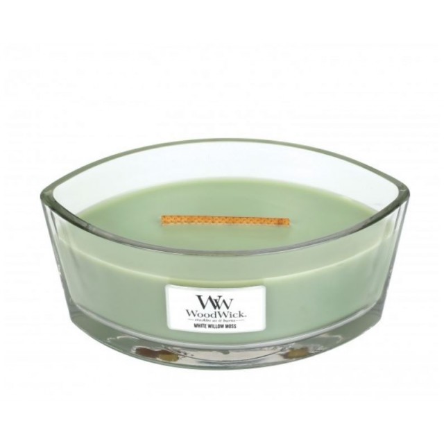 Lumanare parfumata - Ellipse White Willow Moss | WoodWick