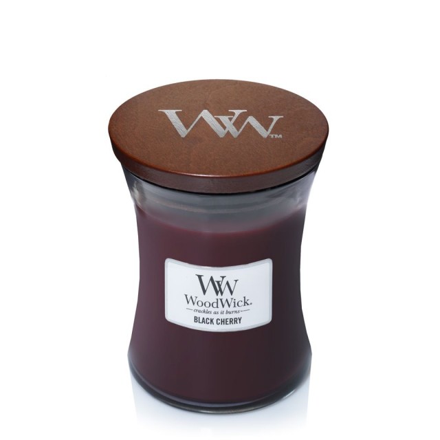 Lumanare parfumata - Medium Jar - Black Cherry | WoodWick - 1 | YEO