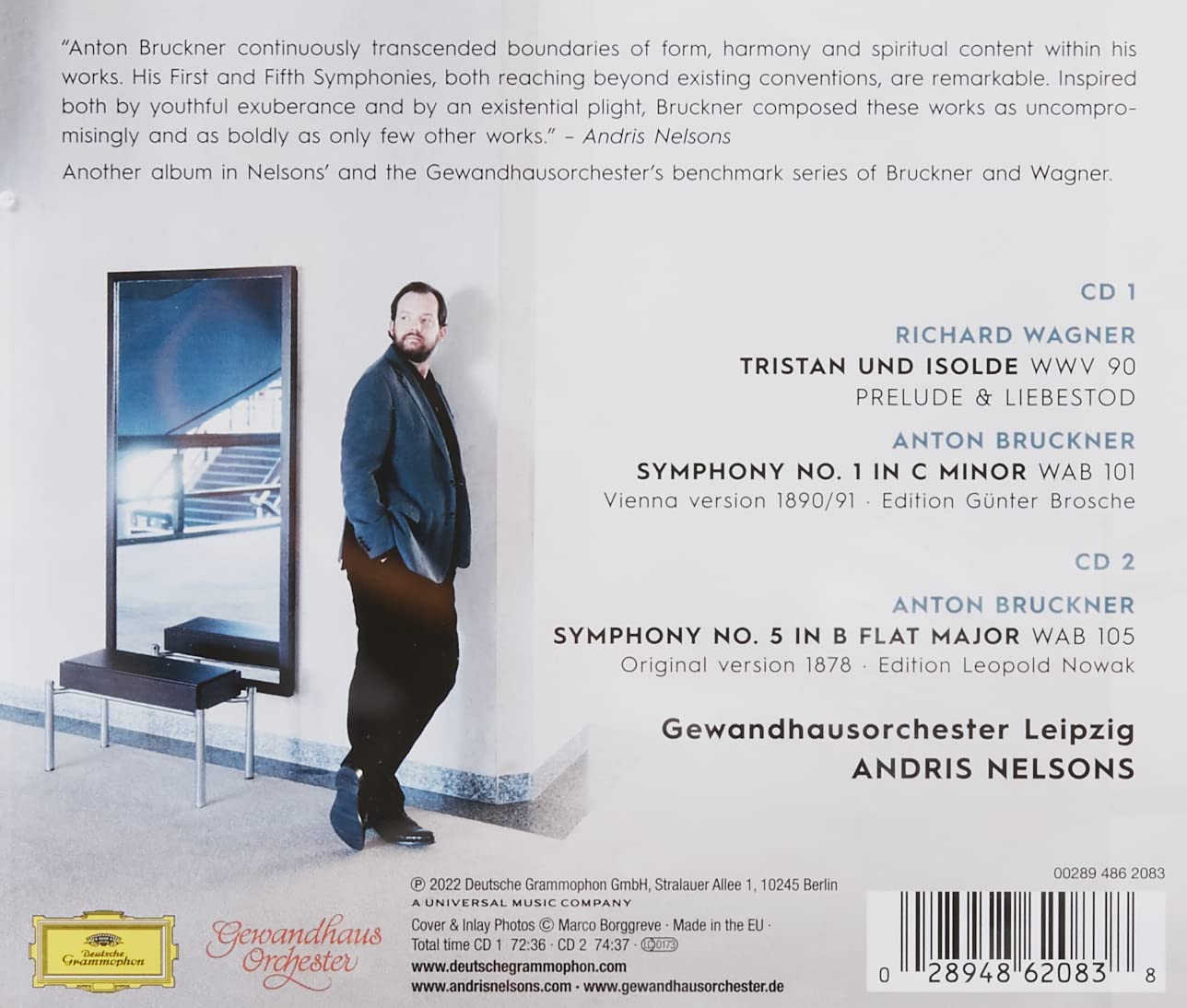 Bruckner: Symphonies Nos. 1 & 5 / Wagner: Tristan Und Isolde: Prelude & Liebestod | Gewandhausorchester, Andris Nelsons