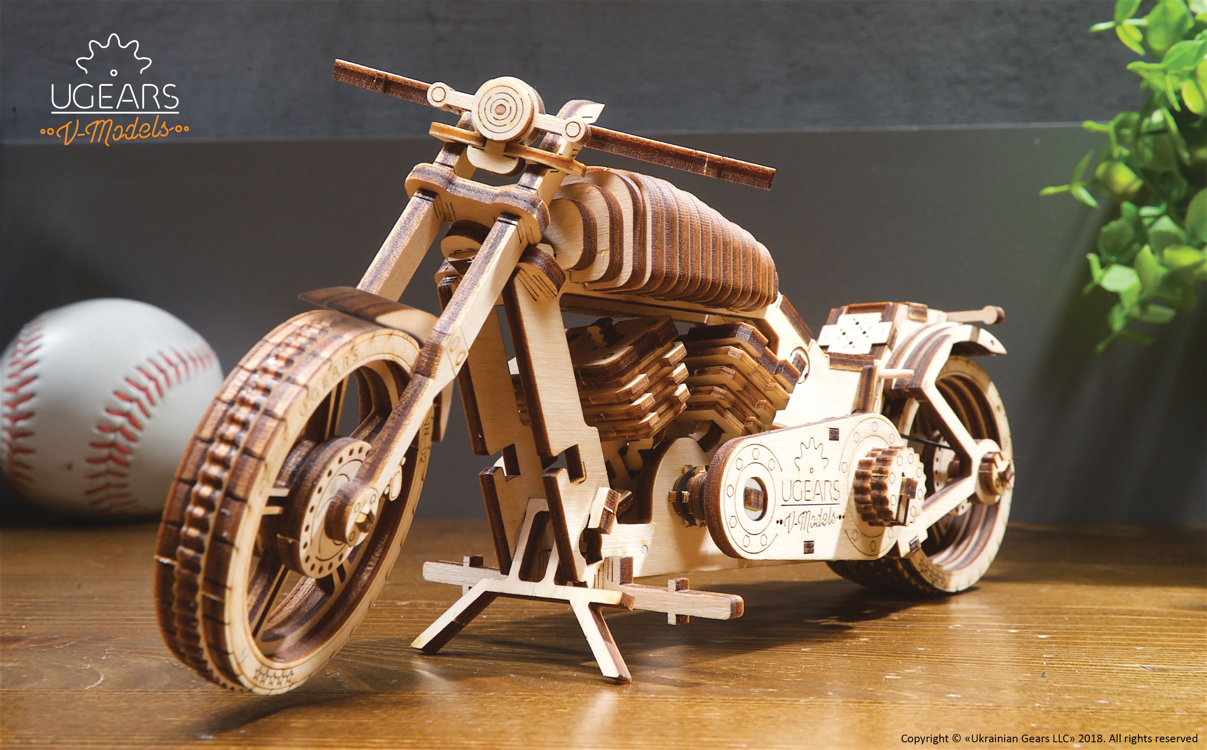 Puzzle 3D - Motocicleta VM-02 | Ugears - 3