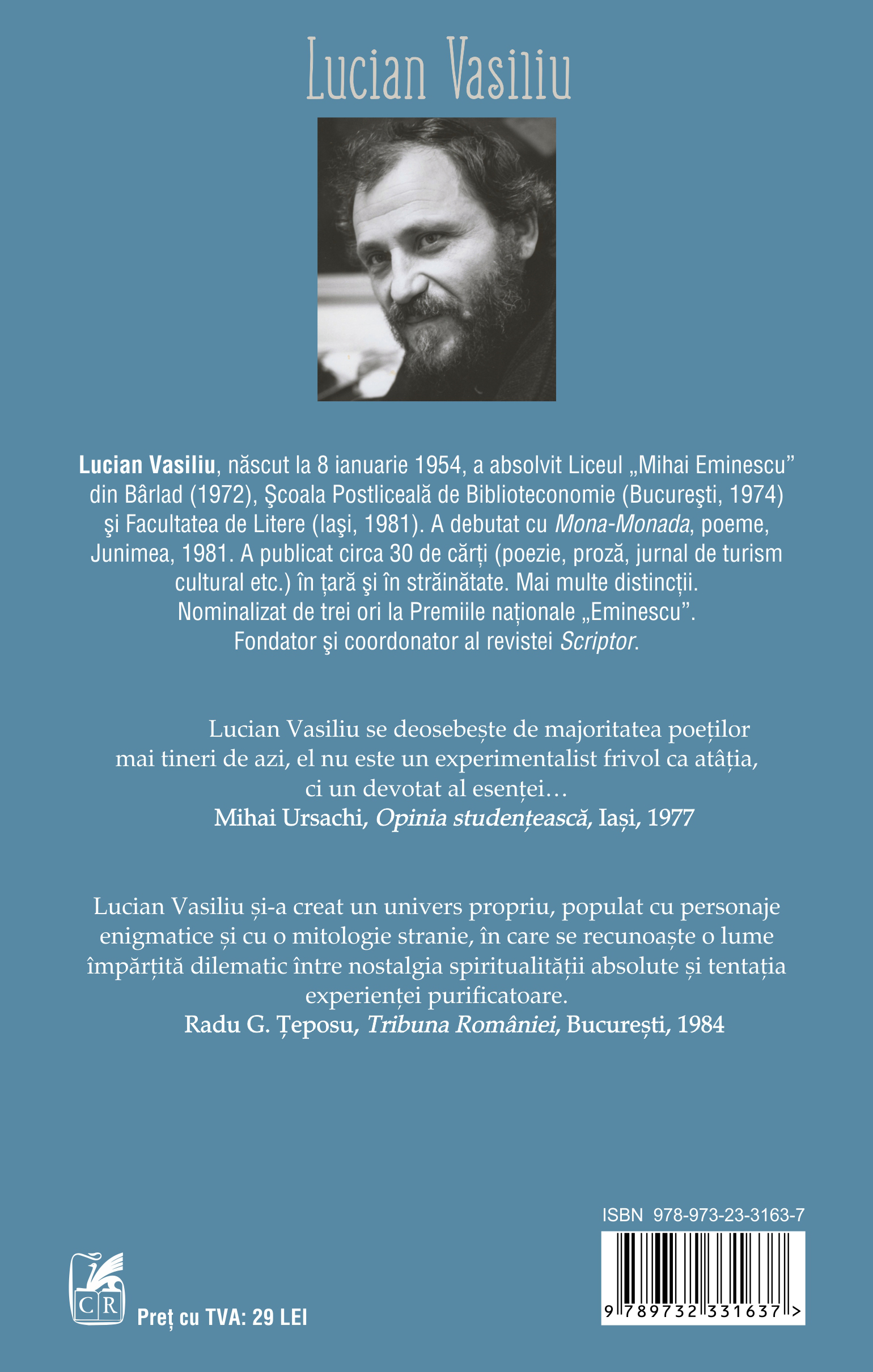 Cod numeric personal | Lucian Vasiliu Cartea Romaneasca Carte