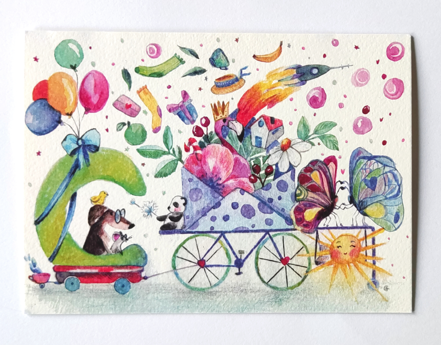 Felicitare - Aniversare | Ana-Maria Galeteanu Ilustrator