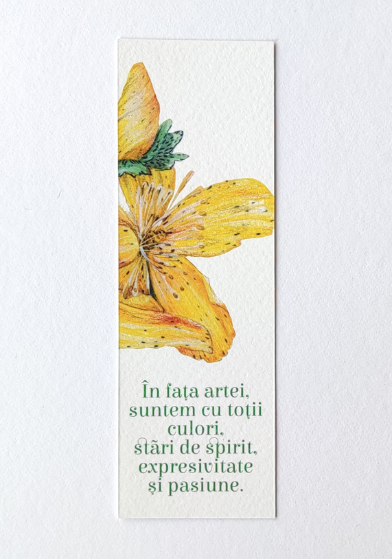 Semn de carte - Flori de sunatoare | Ana-Maria Galeteanu Ilustrator