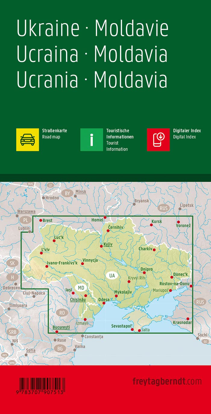 Autokarte: Ukraine - Moldawien, 1:1 000 000 | - 3 | YEO