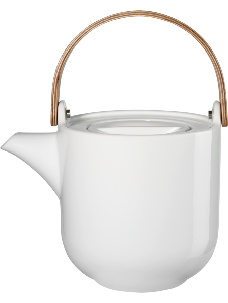 Ceainic cu maner de lemn - Teapot with wooden handle, white | Asa Selection