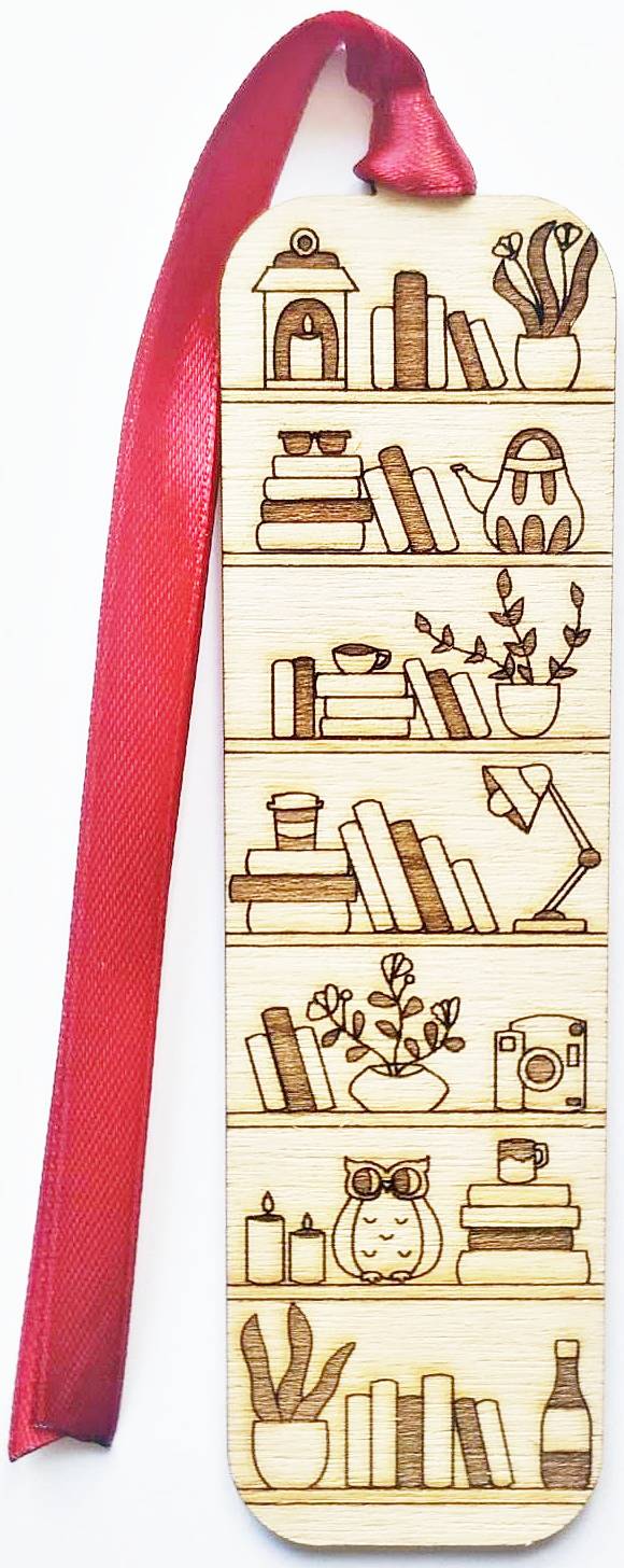 Semn de carte - Biblioteca | Natty Wood Design - 1 | YEO