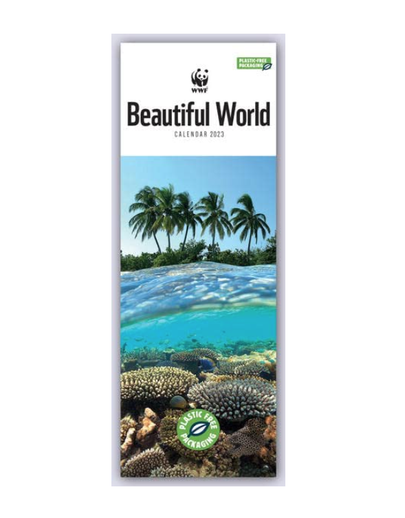 Calendar 2023 - Slim - WWF - Beautiful World | Carousel