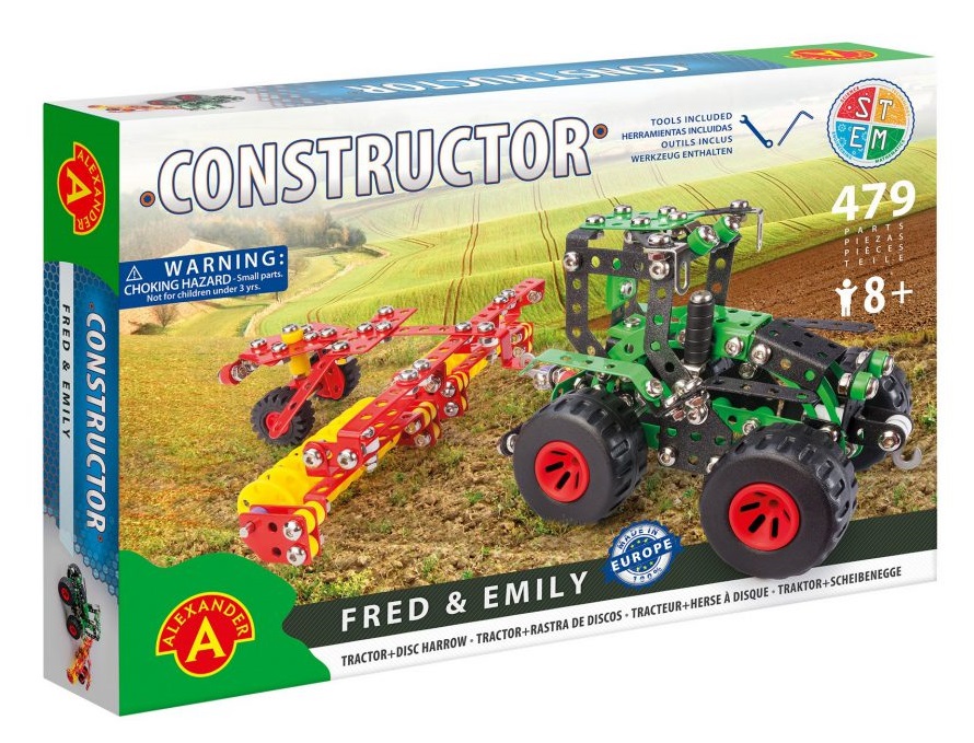 Set constructie - Constructor - Tractor Fred & Emily | Alexander Toys - 1 | YEO