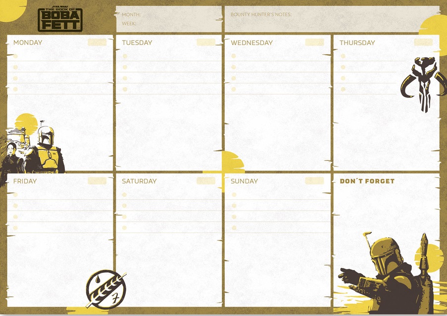 Planner saptamanal - The Book Of Boba Fett | Grupo Erik