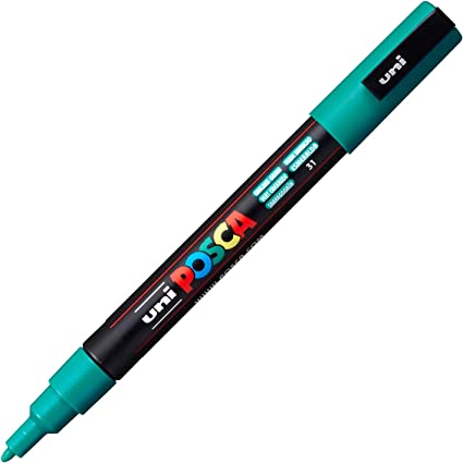 Marker Posca 0.9 - 1.3 mm - Verde Smarald | Uni