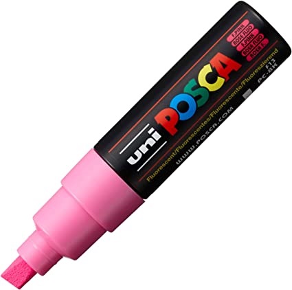 Marker Posca 8.0 mm - Roz fluorescent | Uni