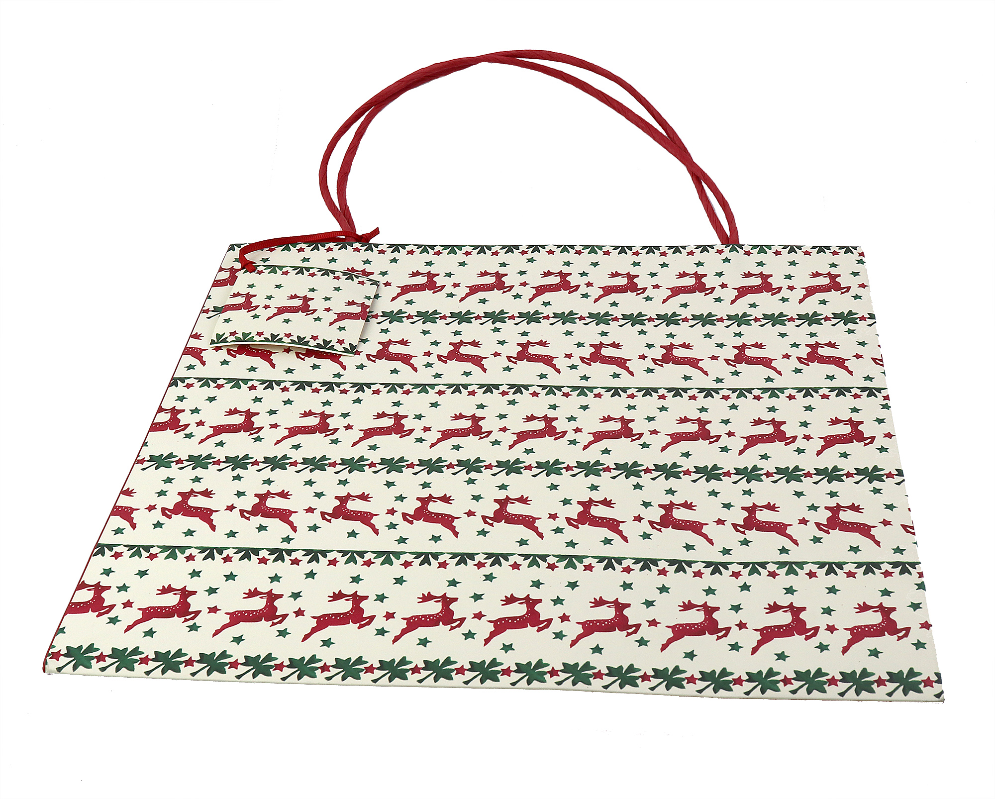 Punga cadou - Emma Bridgewater-Reindeer Stripe, 32x32cm | Penny Kennedy