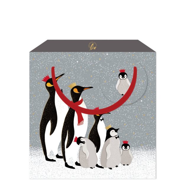 Punga pentru cadou Large - Penguins | Swan Mill Paper