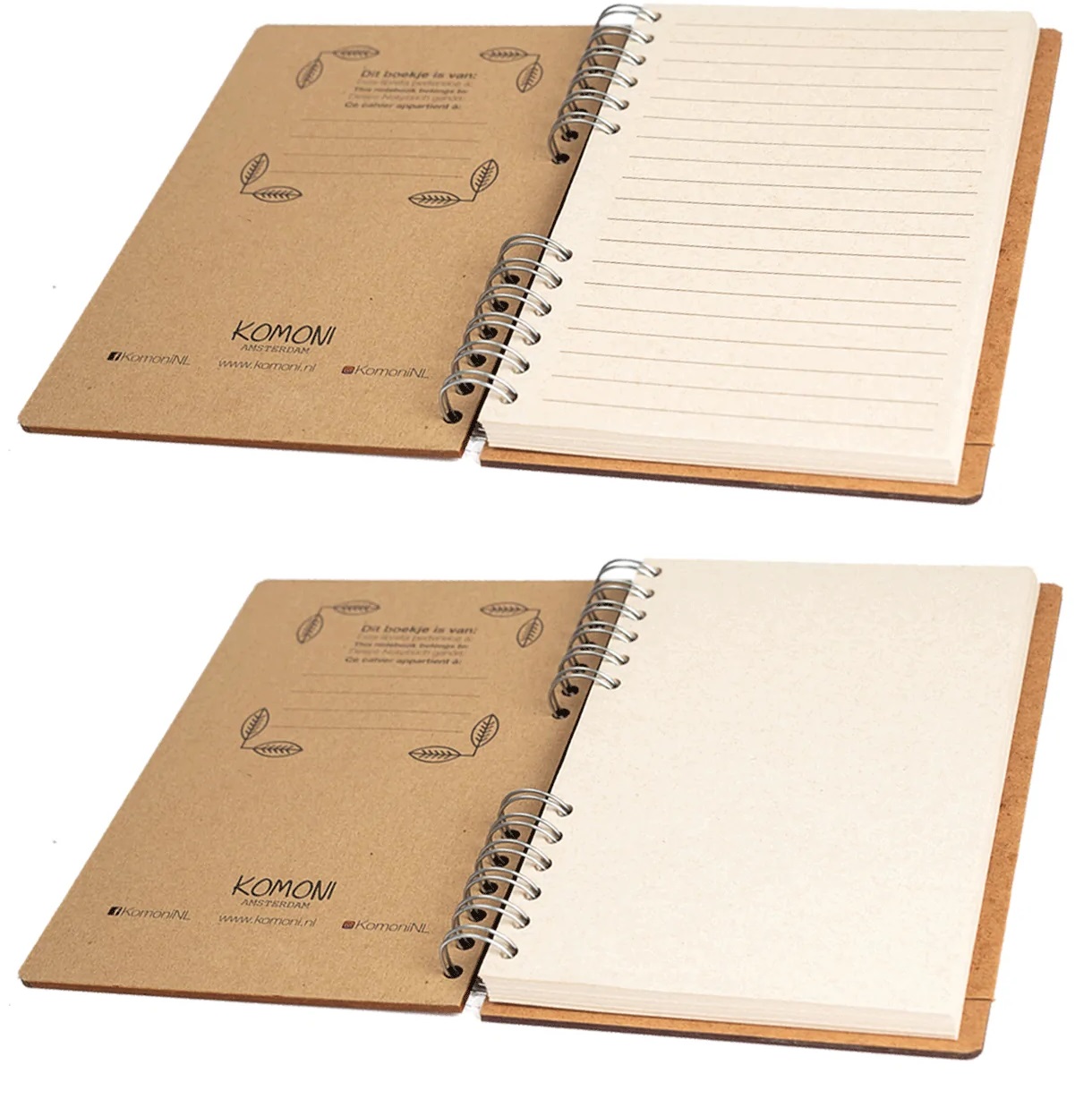 Carnet A5 - Dots - Feathers | KOMONI Amsterdam - 1 | YEO