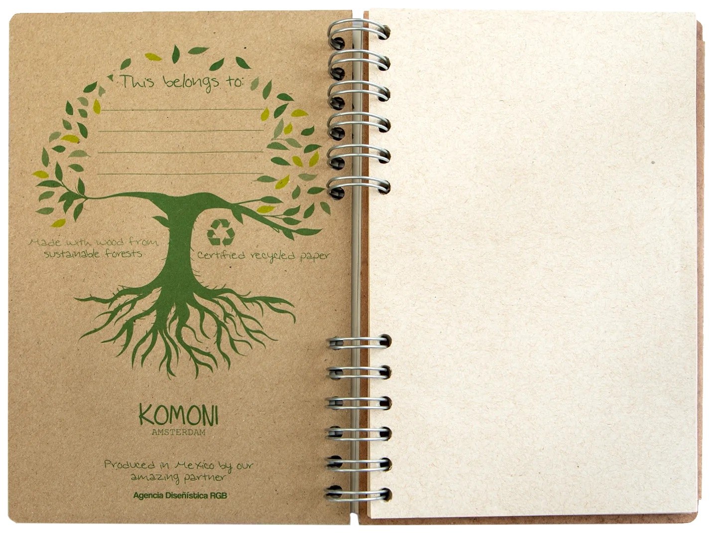 Carnet A5 - Dots - Feathers | KOMONI Amsterdam - 4 | YEO