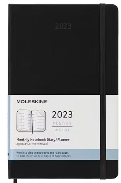 Agenda Moleskine 2023 - 12M, Weekly Notebook Diary/ Planner, Large, Hardcover - Black | Moleskine