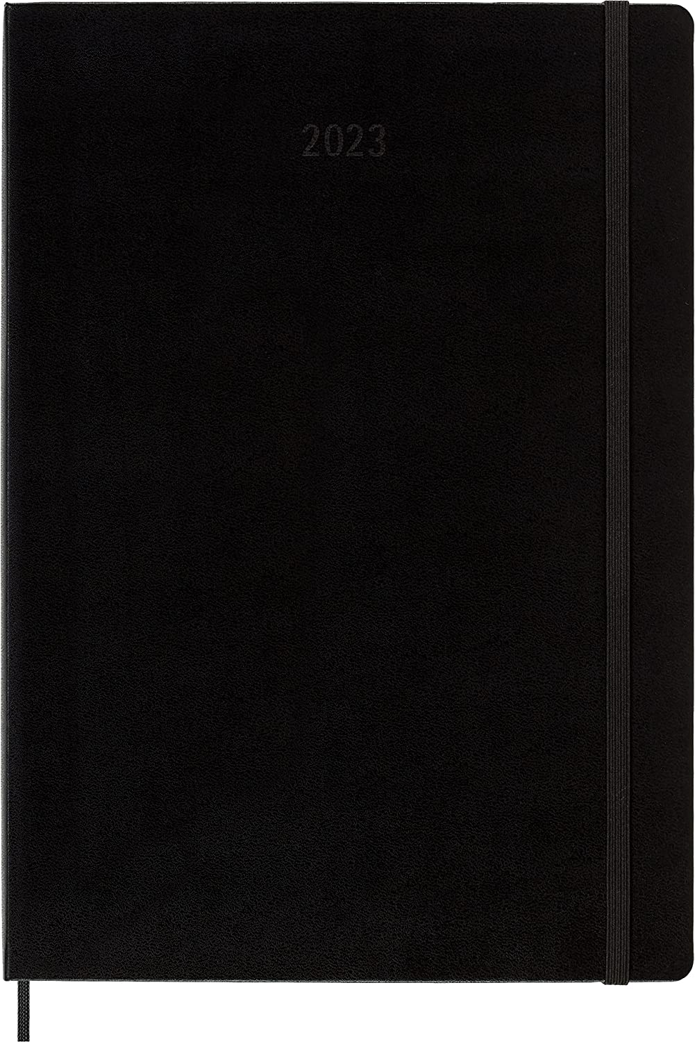 Agenda Moleskine 2023 - 12 M, Weekly Horizontal Diary/ Planner, Pocket, Soft Cover - Black | Moleskine