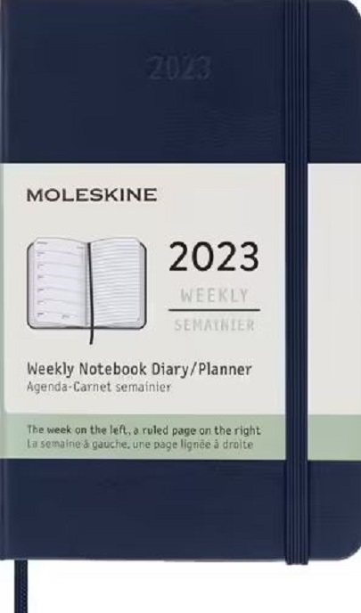 Agenda Moleskine 2023 - 12M, Weekly Notebook Diary/ Planner, Pocket, Hardcover - Sapphire Blue | Moleskine