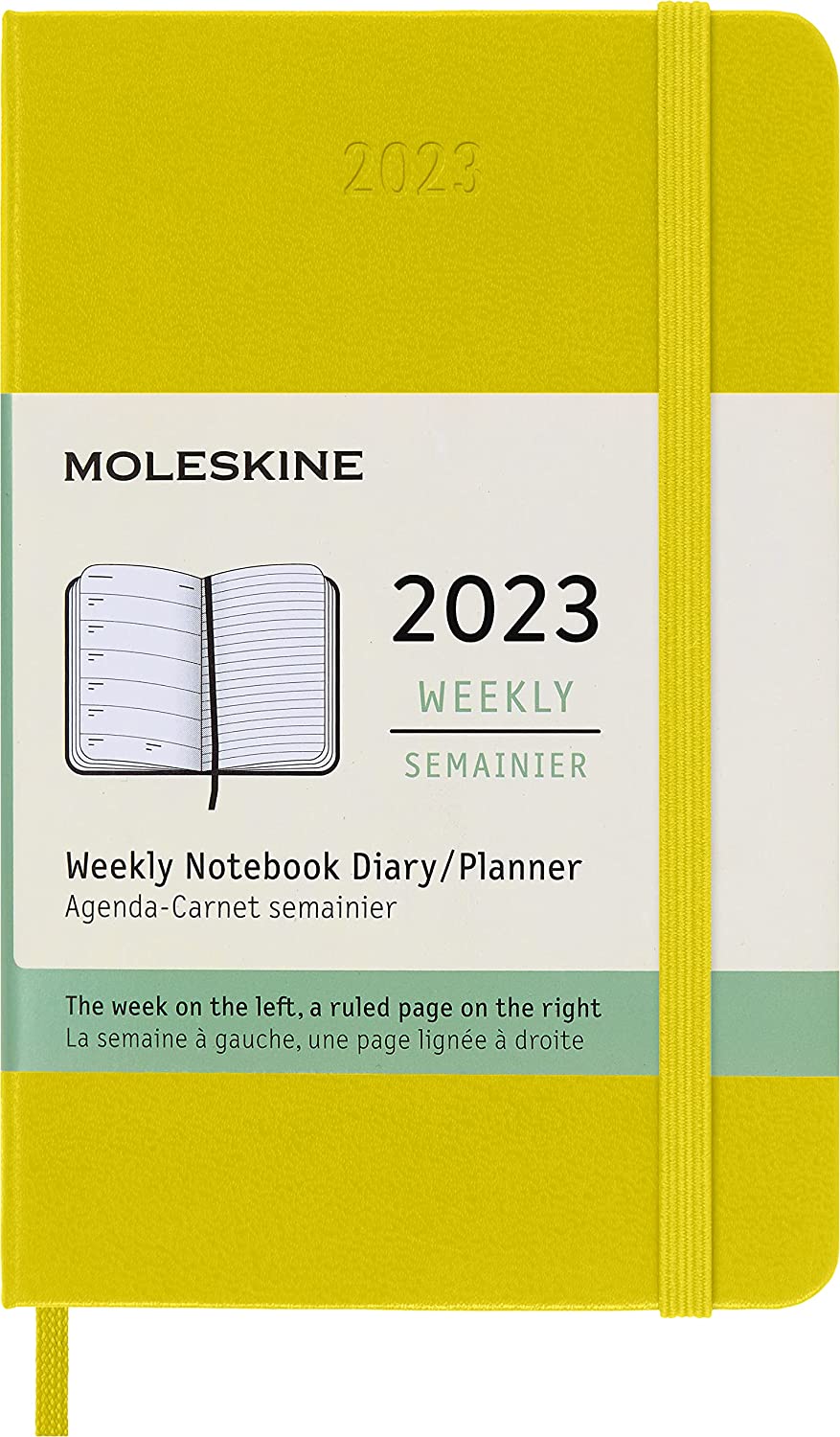Agenda 2023 - 12-Months Weekly Planner - Pocket, Hard Cover - Hay Yellow | Moleskine