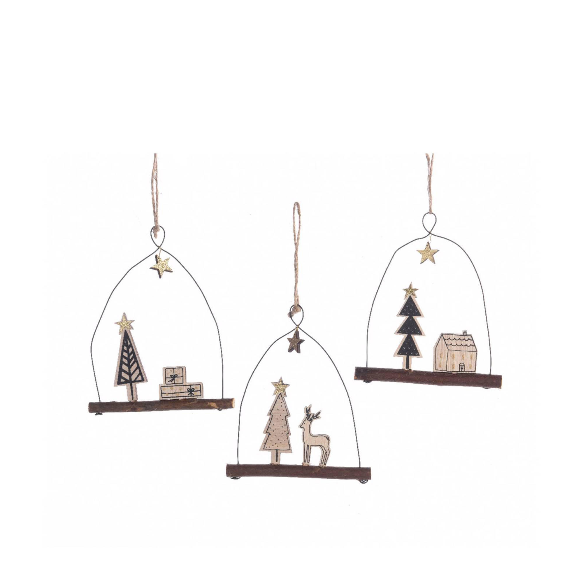 Decoratiune de Craciun  - Plywood Hanger Tree - mai multe modele | Kaemingk