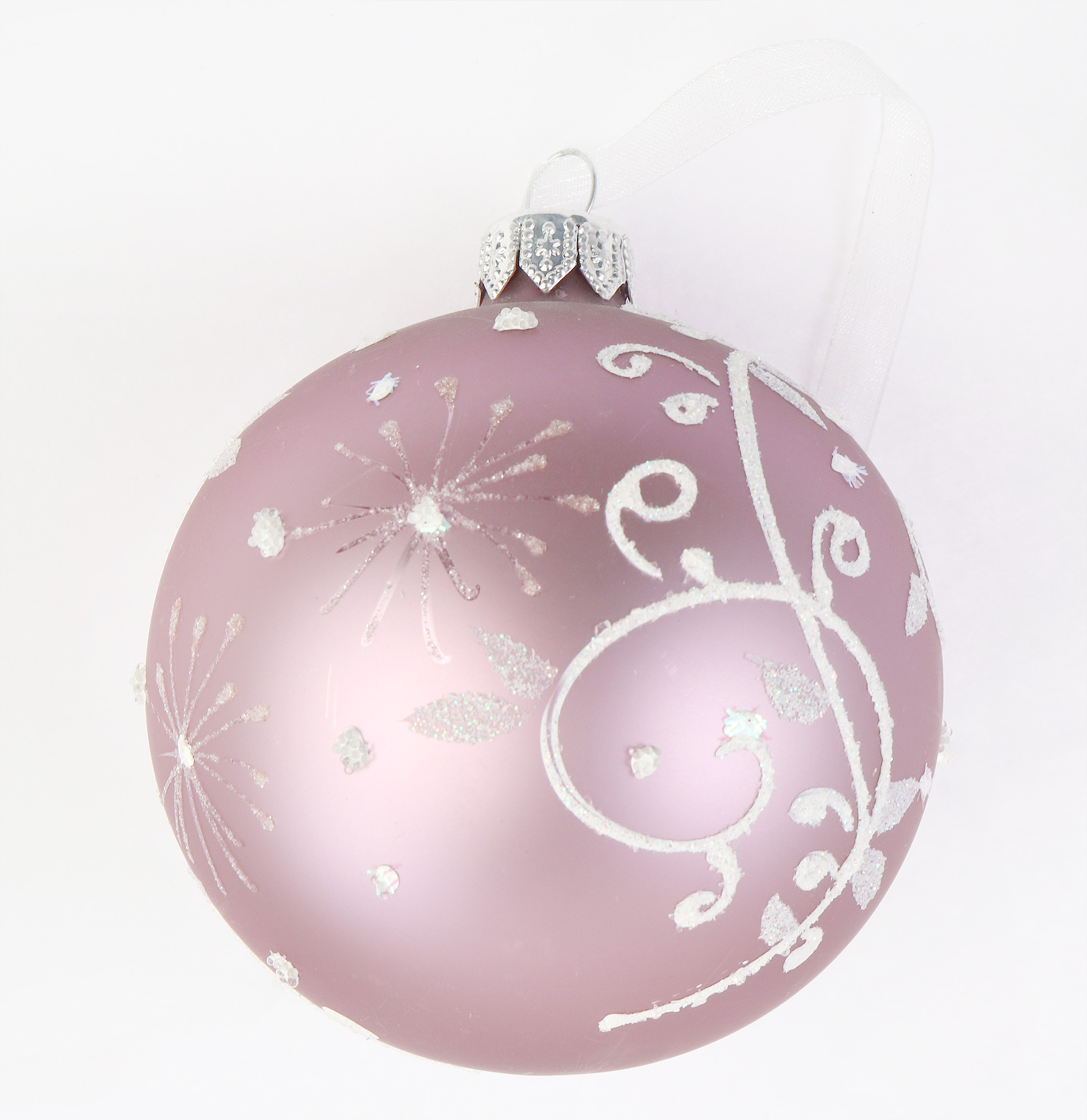 Glob - Bauble Cloudy Lila, 8cm | Kaemingk